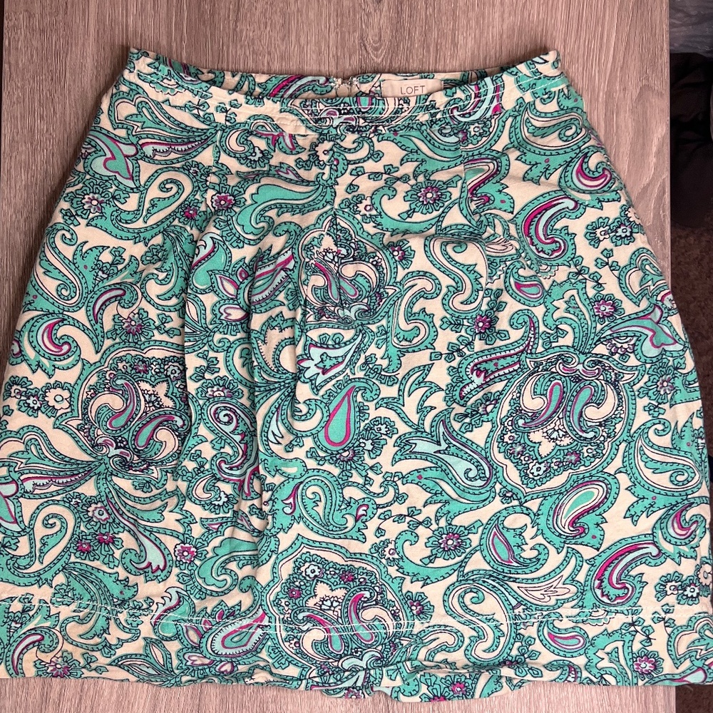 LOFT high waist flowy skirt